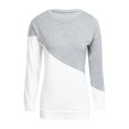 thumbnail image 2 of MYLookk Women Colorblock Round Neck Long Sleeve Tops Pullover Sweatshirt Loose, 2 of 7