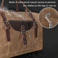 thumbnail image 3 of Bolso de Viaje para Hombre Bolso de Fin de Semana Bolso de Hombro de Lona Impermeable para Cuero Retro Bolso de Camping Grande Unisex para Bolso de Noche Marrón, 3 of 5
