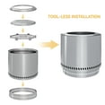 thumbnail image 4 of Dextrus 19-Inch Stainless Steel Smokeless Fire Pit with Removable Ash Pan and Carry Bag and for Camping and Outdoor Gatherings - Silver, 4 of 5