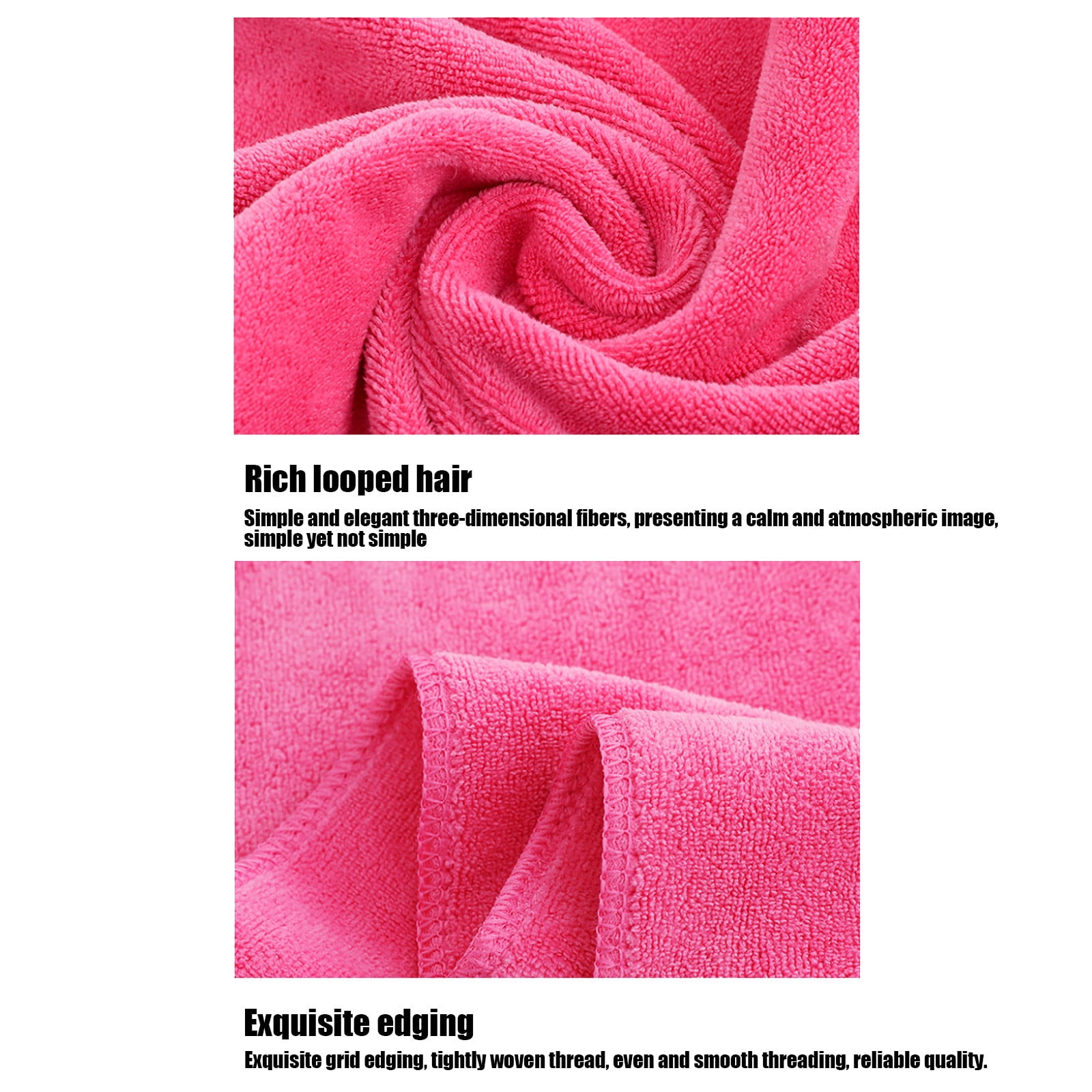 10 Pack Microfiber Bath Towels, Soft Washcloths, Highly Absorbent Extra Large Towels, Quick Drying, for Shower Summer Sport Pool Beach Bathroom