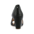 thumbnail image 3 of Journee Womens Aretha Back Heel Zip Peep Toe Wedge Sandals, Widths Available, 3 of 9