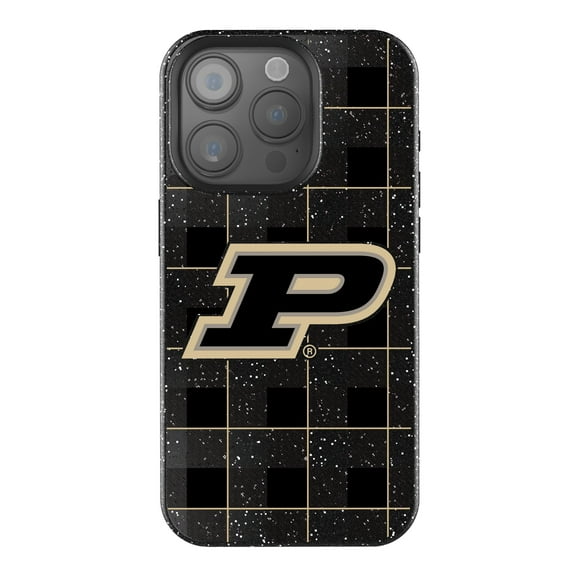Keyscaper Purdue Boilermakers Plaid Bling iPhone Case