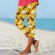 thumbnail image 2 of Pantalones de Ajuste Seco Mujeres Pascua Impresa Leggings Recortados, Estirable Transpirable Casual Y Yoga, 2 of 4
