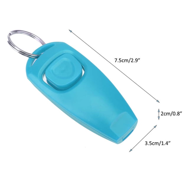 Training Pet Puppy Clicker Whistle Dog Training Obedience Cat Trainer Keyring Aid Click