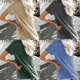 thumbnail image 4 of CNKOO European And American Casual Style Loose Short-Sleeved Pocket Stitching Solid Color  Simple And Natural Fashion Ladies Suit Short-Sleeved, 4 of 7