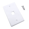 thumbnail image 5 of Construct Pro Single-Gang 1-Port Keystone Wall Plate (10 Pack, Color: White), 5 of 5
