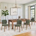 thumbnail image 5 of Dycanpo Dining Chairs Set of 4, Wide Back Kitchen Side Chairs with Chenille Upholstered and Brushed Paint Legs for Modern Farmhouse, Green, 5 of 7