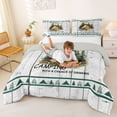 thumbnail image 3 of Catabedysis Rustic Camping Full Size Comforter Sets,Tent Print Bedding Comforter Set For Boys,Multicolor,Light Gray Reversible,3-Piece,1 Comforter and 2 Pillowcases, 3 of 7