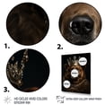 thumbnail image 3 of Designart "Royal Bear Portrait with Crown II" Animals Canvas Wall Art - Traditional Black Bear Bedroom Canvas Wall Art, 3 of 6