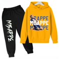 thumbnail image 2 of Conjunto de sudadera y pantalones con estampado de Mbappé para niños, primavera y otoño de 2024, conjunto de ropa deportiva de 2 piezas para niños y niñas, ropa para niños, 2 of 5