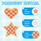 thumbnail image 3 of Uxcell 18 Pcs Parches Bordados de Corazón Estrella a Planchar apliques Parches para Chaqueta Colección de Denim Ropa Vestidos Sombreros Jeans Accesorio DIY, Amarillo/Rojo Rosa, 3 of 6