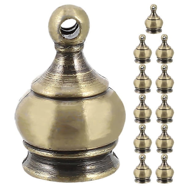 12pcs Decorative Finial for Lamp Shades M10x1 Thread Crown Cap Knob Lamp Shade Parts for Ceiling Chandelier Floor and Table Lamps Bronze
