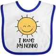 thumbnail image 3 of Inktastic I Love My Nonno Cute Sunshine Boys or Girls Baby Bib, 3 of 4