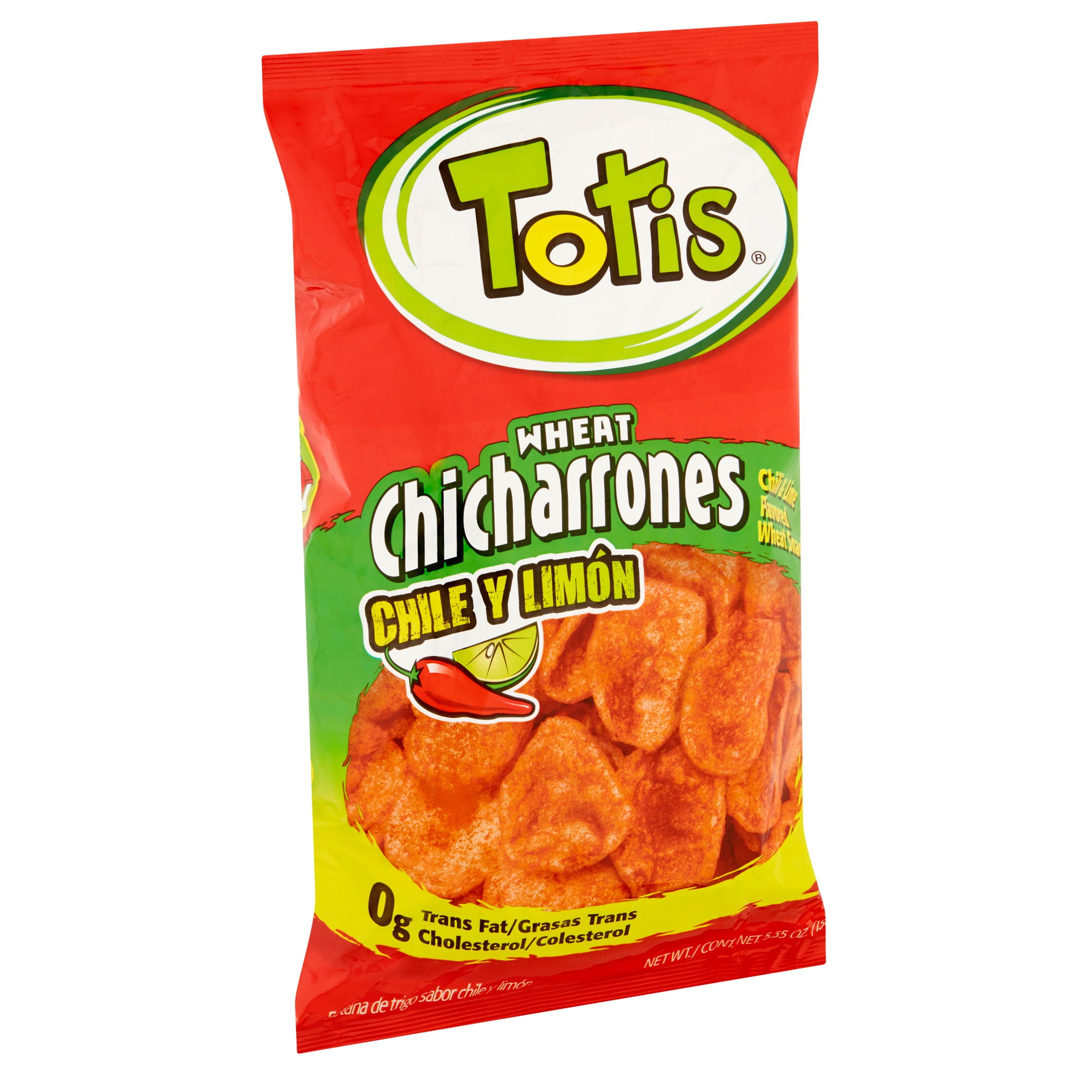 (9 pack) Totis Chili Lime Chicharrón Flavored Wheat Chips, 5.35 oz