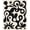 Black, Pattern 1, variant on ODIKA 8'x10' Washable Area Rug Non-Slip Chair-Friendly Mat Black White Abstract Artistic Design Contemporary Fluid Shapes with Star Motifs for Dining Room, Large Office, Lounge