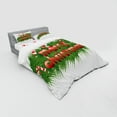 thumbnail image 2 of Ambesonne Christmas Bedding Set 4 Pcs, Candy Canes Garland, Queen, Emerald Red, 2 of 2