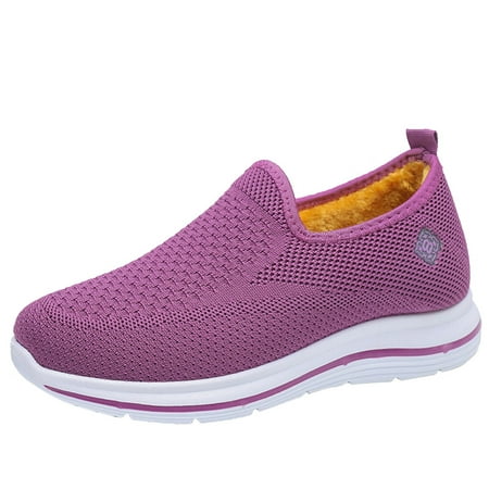 

Casual Shoes for Women Shoes Fashion Color Cotton Plus Shoes Solid Cotton Women S Thick Casual Warm Velvet Women S Casual Shoes Women Casual Shoes Cotton Fabric Purple 40