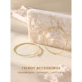 thumbnail image 6 of KeyStyle 14k Gold Plated Hoop Earrings for Women Lightweight Large Hoops Earring 70mm Christmas Birthday Gift, 6 of 10