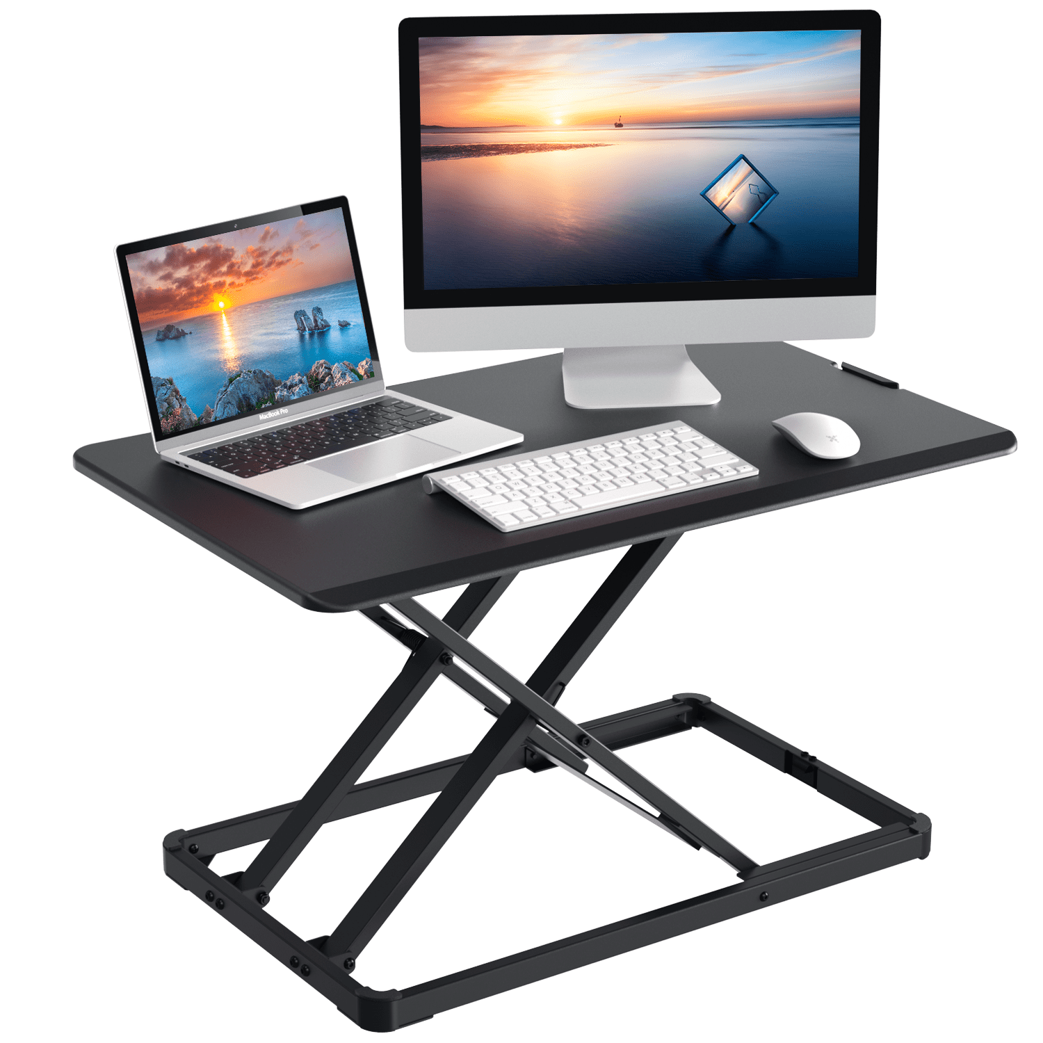 28.3" Standing Desk Converter with Adjustable Height Monitor Rise Tabletop Sit to Stand