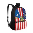 thumbnail image 2 of Uourmeti Polyester School Backpack Daypack With Flag Floral Design - Spacious Bag for Student Daily Use and Travel, 2 of 6