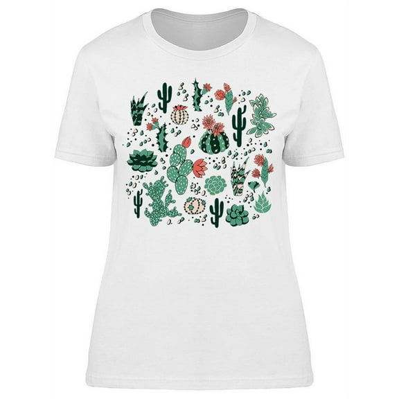 Succulents Plants T-Shirt Women -Image by Shutterstock, Female Small