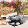 thumbnail image 4 of 47Inch Wood Burning Fire Pit Table with Grills and Lid, 4 of 6