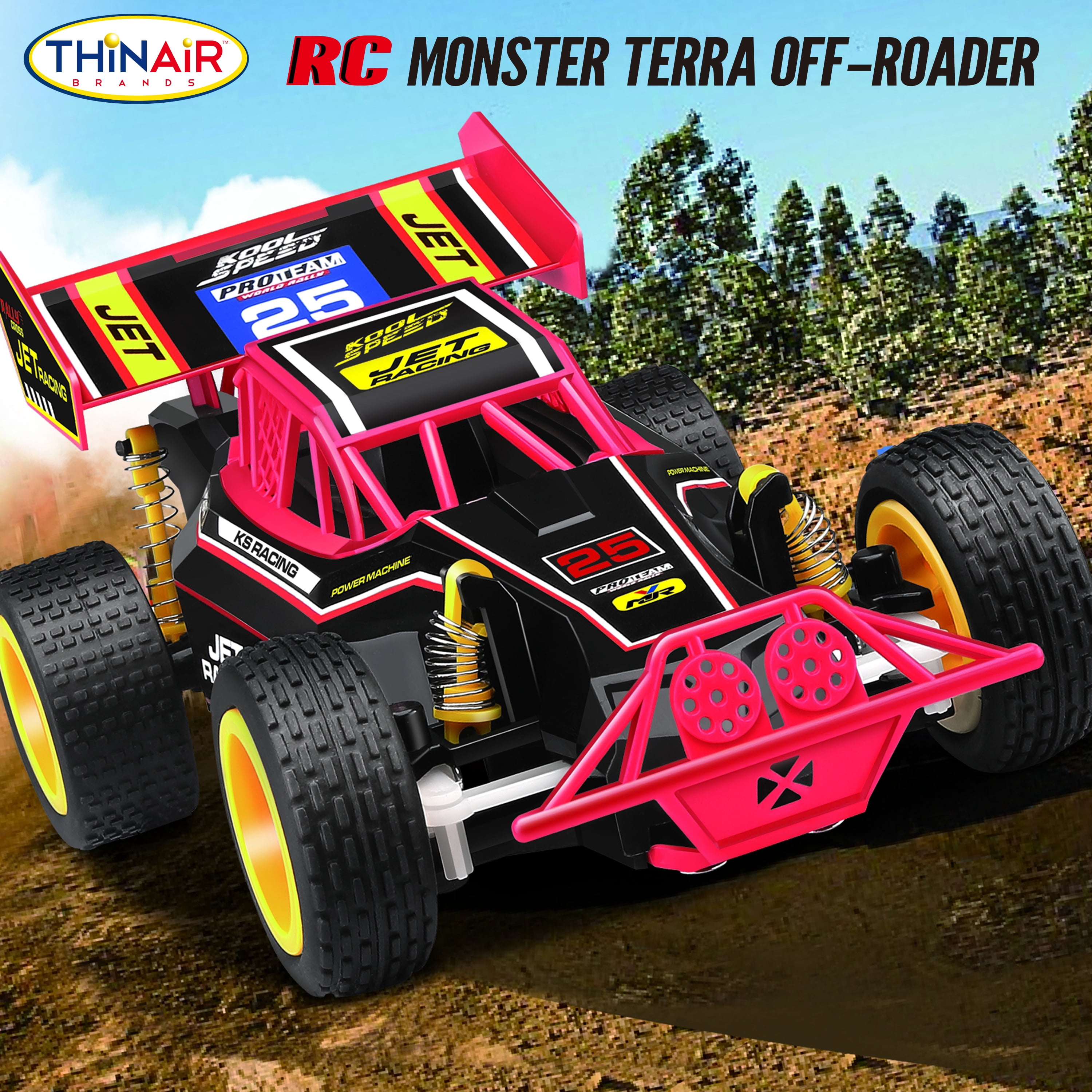 RC Cars 1:20 Scale Monster Terra RC Off-Roader – 2WD All-Terrain Electric Toy Car - Perfect for Rock Crawling and Road Racing - 2.4GHz Radio Control - Eye-Catching Graphics – Gift Idea for Kids