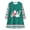 E Green, variant on NAISIBABY Girls Christmas Dresses, Long Sleeve Round Neck Cotton Kids Casual Cartoon Pattern Dress White 4-5T