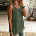 thumbnail image 5 of SPZTSX Tank Tops for Women Sleeveless Scoop Neck Eyelet Embroidered Cotton Linen Loose Fit Casual Daily Vacation Tops, 5 of 7