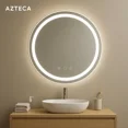 thumbnail image 1 of Espejo Redondo LED de Pared 60cm Táctil Tricolor Baño Moderno, 1 of 7