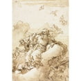 thumbnail image 2 of Giovanni Domenico Tiepolo 11x14 Gold Ornate Wood Frame and Double Matted Museum Art Print Titled - God the Father with Symbol of the Trinity (1758 or After), 2 of 4