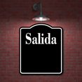 thumbnail image 2 of Salida Spanish Muestra al aire libre firmar BLACK Aluminum Composite Sign, 8.5"x10", 2 of 9