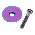thumbnail image 3 of VONKY RISK Titanium Bike Handle Cover Kit Screw Cover Headset - Multicolor Milky Way, 3 of 6