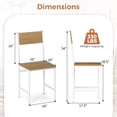 thumbnail image 3 of Giantex Dining Chair Set of 4, Industrial Kitchen Side Chairs w/Metal Legs, Slanted Back, Rustic Wood Grain, Natural, 3 of 5