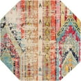 thumbnail image 1 of Unique Loom Sedona Vintage Modern Over-Dyed Rug 7'11 x 7'11 Octagon Multi/Beige, 1 of 2
