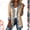Apricot, variant on Women’s Elegant Denim Spliced Ribbed Knit Coat
Women's Denim Patchwork Knit Sweater Blazer with Pockets, Casual Button Down Long Sleeve Jacket Fall Cardigans