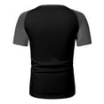 thumbnail image 5 of ZMHEGW Mens Spring Summer Casual Sports Color Block Raglan Sleeves Round Neck T Shirt, 5 of 5