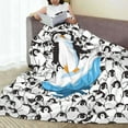 thumbnail image 6 of Penguin Bird Ultra Soft Fleece Throw Blanket Size Lightweight Sofa/Couch/Living Room/Bed Decor Plush Bed Blankets for Adults and Kids Gifts 50"x40", 6 of 6