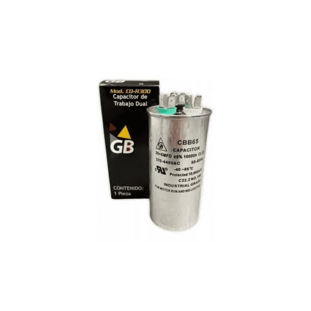 Capacitor Para Minisplit De Trabajo, 30 + 5 Mfd, 370-440vac GB CD-R30D