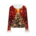 thumbnail image 5 of Christmas Sweaters for Women Oversized Sweatshirt Oversized Sweatshirt Cardigan Long Sleeve Tops Dressy Casual, 5 of 5