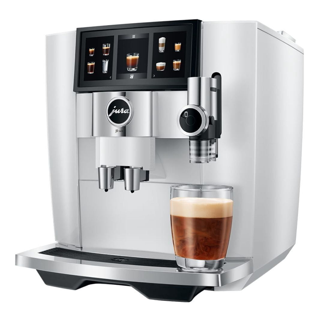 Jura J8 Twin Superautomatic Espresso Machine | Diamond White | 15657