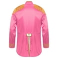 thumbnail image 4 of Sxiwei Mens Fancy Dress Hippie Music Star 1960s Halloween Party SGT Pepper Jacket Tops Hot Pink 3XL, 4 of 7