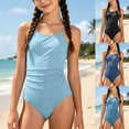 thumbnail image 2 of One Piece Swimsuit Girls 14-16 Fashion Striped Comfort Coverage Upf 50+ Adjustable Strap Bathing Suits Girl Swim Suit Kids Padded Swimwear, 2 of 8
