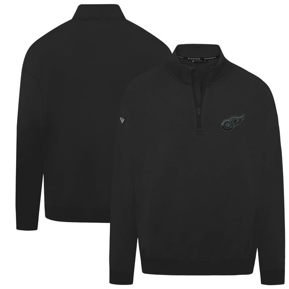 Men's Levelwear Black Detroit Red Wings Murray Nightfall Quarter-Zip Jacket