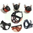 thumbnail image 6 of Short Snout Dog Muzzle, Breathable Mesh Flat Faced Muzzle for Bulldog, Mask Bulldog Muzzle(Black-Orange) - S, 6 of 6