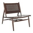 thumbnail image 3 of SAFAVIEH Soleil Modern Leather Woven Accent Chair, Brown, 3 of 7