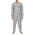 thumbnail image 3 of Daiia Snake for Men's Long-Sleeved Pajama Set – Soft & Comfortable Sleepwear Button-Up Pajamas Cozy Lounge Wear-XX-Large, 3 of 7
