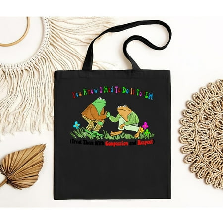 vintage Compassion & Respect Short Sleeve Tote Bag-TH9615