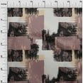 thumbnail image 3 of oneOone Polyester Spandex Dusty Brown Fabric Brush Stroke Sewing Material Print Fabric By The Yard 56 Inch Wide, 3 of 6