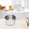 thumbnail image 4 of GROWTH TANK Cooking Pan Cookware Melting Butter Heating Milk with Long Handle Baby Breakfast Wooden Handle L, 4 of 8